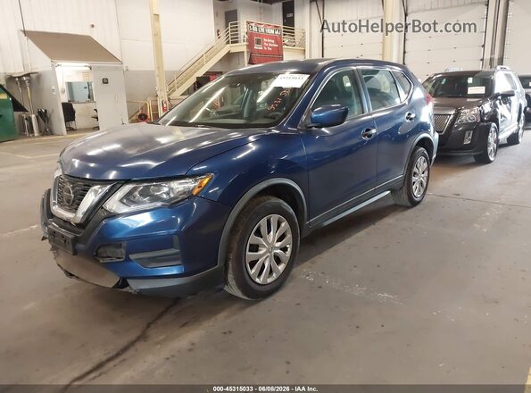 KNMAT2MVXLP527262 2020 NISSAN ROGUE Blue Առջևի ձախ երեք քառորդ տեսարան
