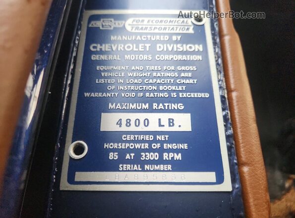 LBA895836 1953 CHEVROLET 3100 Blue 