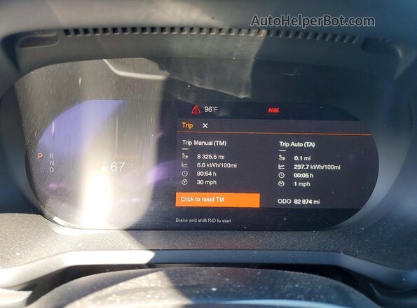 LPSED3KA1ML018327 2021 POLESTAR 2 Синий Вид щитка приборов