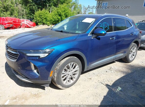 LRBAZLR41ND164793 2022 BUICK ENVISION Navy Առջևի ձախ երեք քառորդ տեսարան