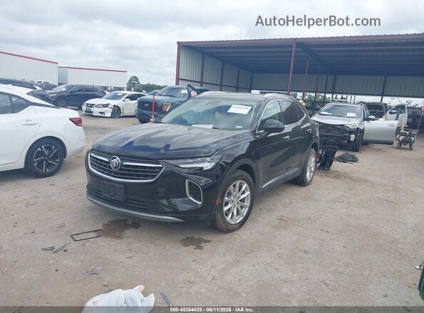 LRBAZLR44MD105638 2021 BUICK ENVISION Black Առջևի ձախ երեք քառորդ տեսարան