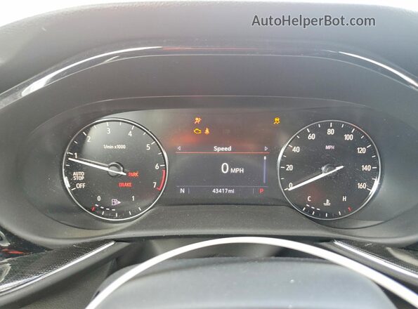 LRBAZLR45MD107933 2021 BUICK ENVISION Red Widok zestawu wskaźników