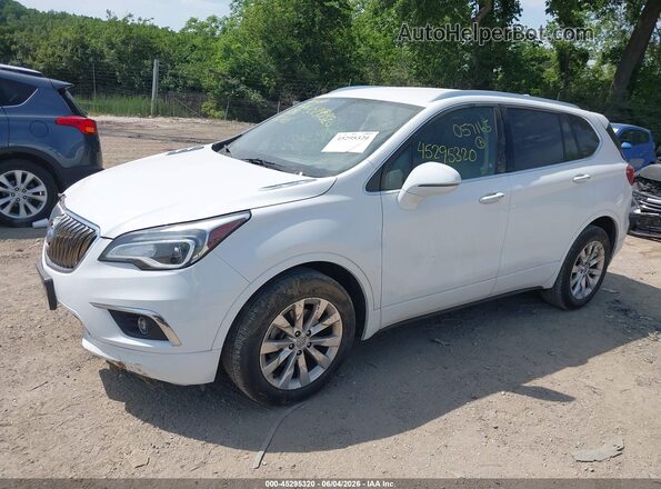 LRBFX1SA4JD057165 2018 BUICK ENVISION White წინა მარცხენა ხედი სამი მეოთხედიდან