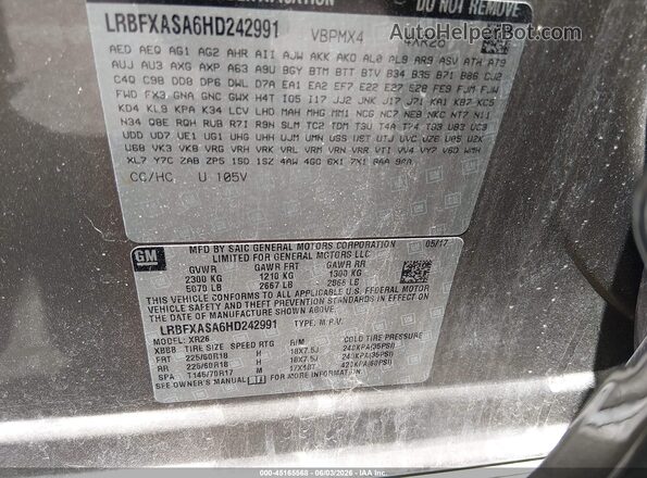 LRBFXASA6HD242991 2017 BUICK ENVISION Beige Widok komory silnika