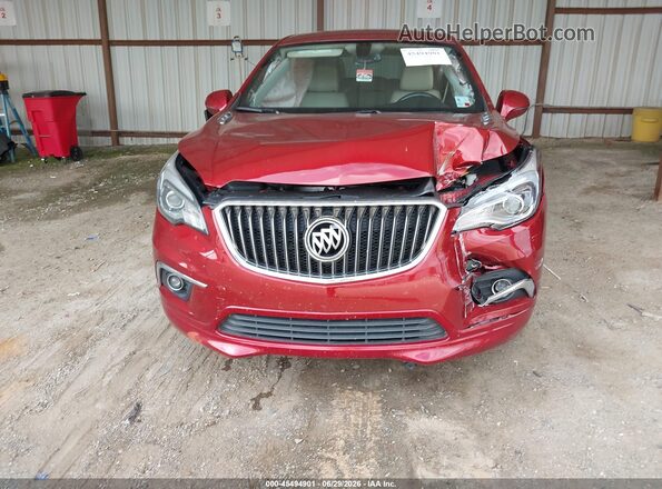 LRBFXBSA9JD008694 2018 BUICK ENVISION Red Instrument cluster view