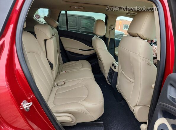 LRBFXBSAXHD073516 2017 BUICK ENVISION Burgundy Vista de los asientos traseros
