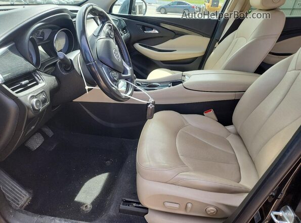 LRBFXBSAXHD125176 2017 BUICK ENVISION Black Front interior view
