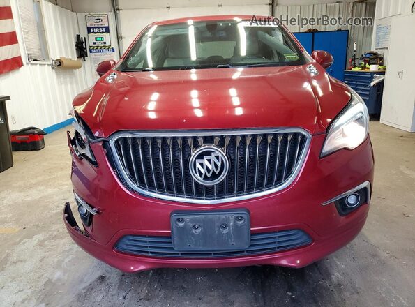 LRBFXCSA0JD004765 2018 BUICK ENVISION Maroon Вид спереду