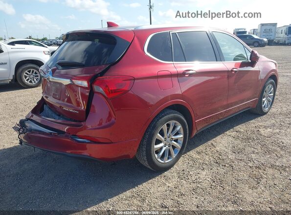 LRBFXCSA2KD000878 2019 BUICK ENVISION Burgundy Rear right