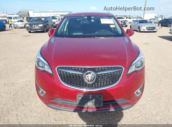 LRBFXCSA2KD000878 2019 BUICK ENVISION Burgundy Rear interior view