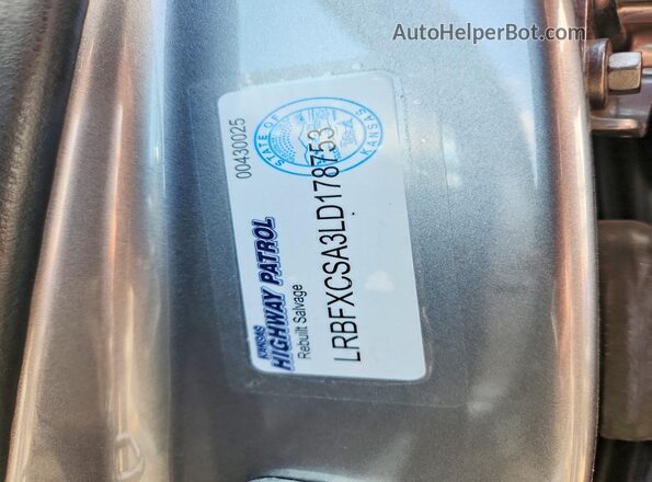 LRBFXCSA3LD178753 2020 BUICK ENVISION Charcoal VIN կոդի պիտակի տեսք