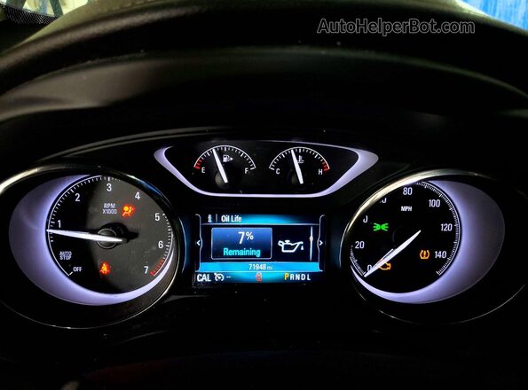 LRBFXCSA5LD099410 2020 BUICK ENVISION Темно-бордовый Вид щитка приборов