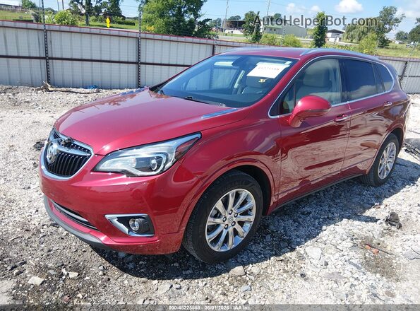 LRBFXCSA9KD129927 2019 BUICK ENVISION Red Առջևի ձախ երեք քառորդ տեսարան