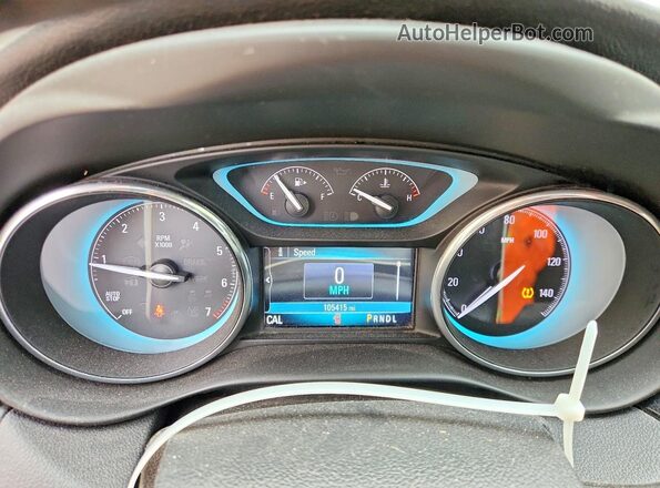 LRBFXDSA3HD221260 2017 BUICK ENVISION Silver Instrument cluster view
