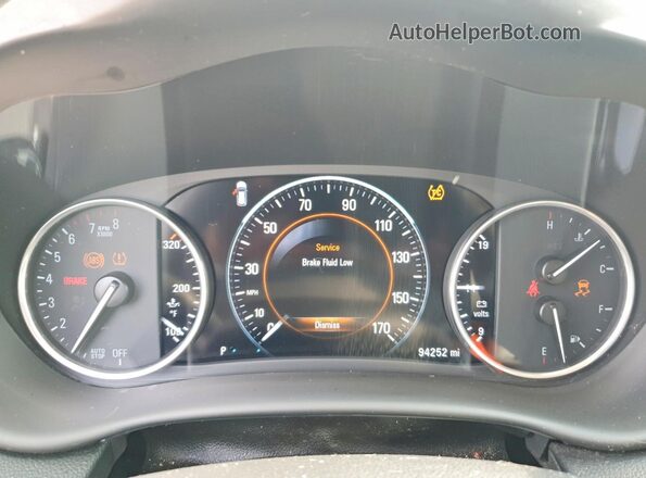 LRBFXESX4HD236697 2017 BUICK ENVISION Brown Instrument cluster view