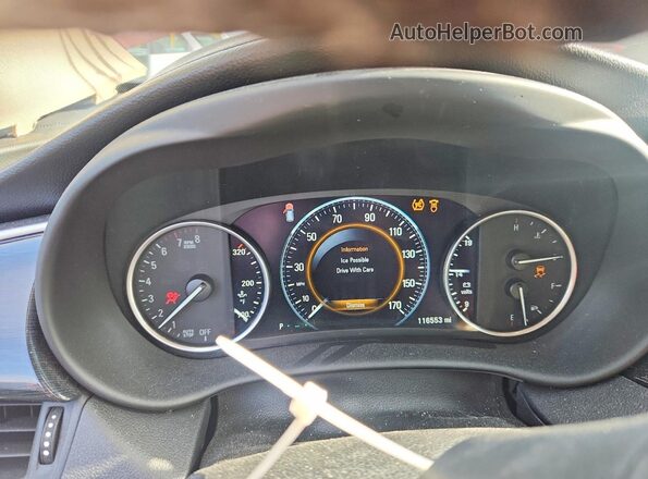 LRBFXFSX5GD196974 2016 BUICK ENVISION Maroon Instrument cluster view