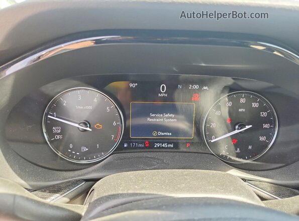 LRBFZNR48MD077361 2021 BUICK ENVISION White Instrument cluster view