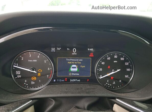 LRBFZPR47PD201040 2023 BUICK ENVISION White Вид щитка приладів