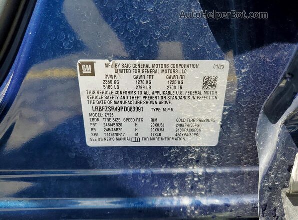 LRBFZSR49PD083091 2023 BUICK ENVISION Blue Widok wnętrza 360 stopni