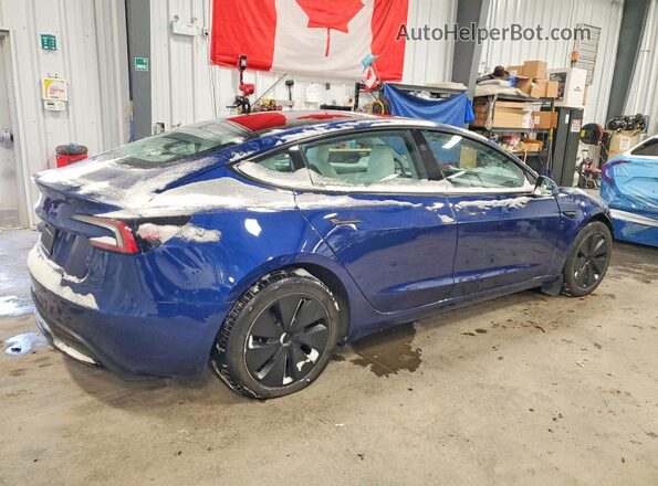 LRW3E7FA2RC276485 2024 TESLA MODEL Blue უკანა მარჯვენა