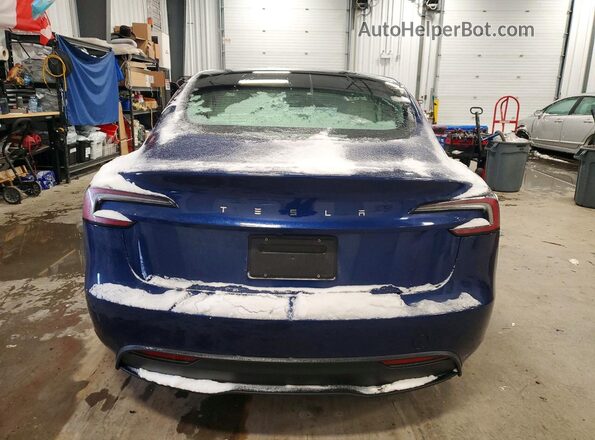 LRW3E7FA2RC276485 2024 TESLA MODEL Blue უკანა ხედი