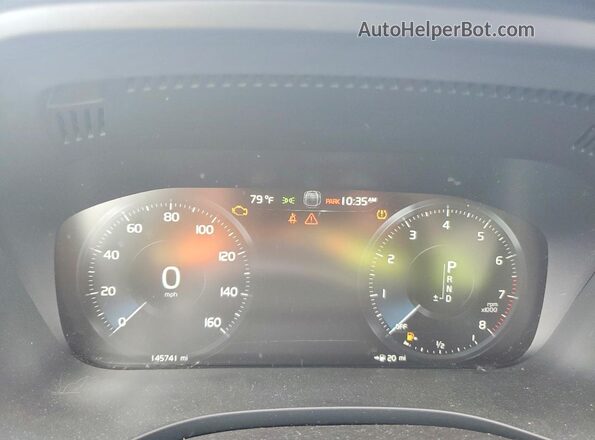 LYV102RK5KB184765 2019 VOLVO XC60 Black Widok zestawu wskaźników