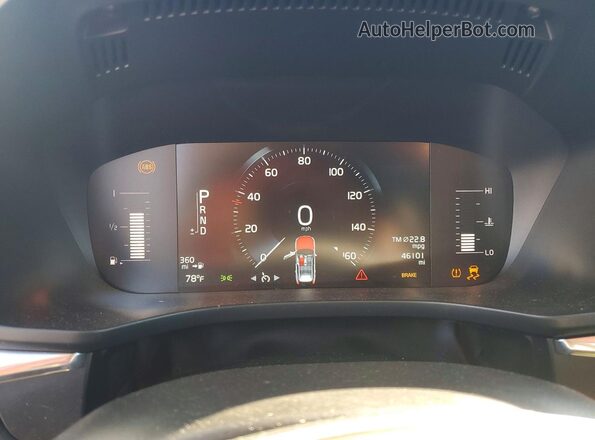 LYV102RK7KB183603 2019 VOLVO XC60 Red Սարքավորումների վահանակի տեսք