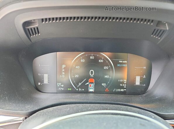 LYV102RK7KB195864 2019 VOLVO XC60 Gray Widok zestawu wskaźników