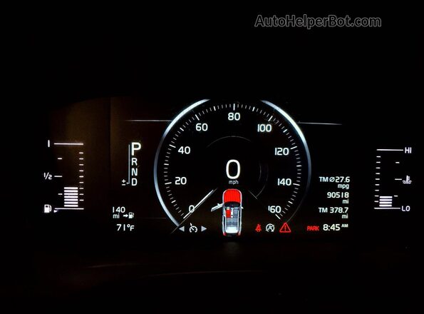 LYV102RKXJB097099 2018 VOLVO XC60 Black Vista del cuadro de instrumentos