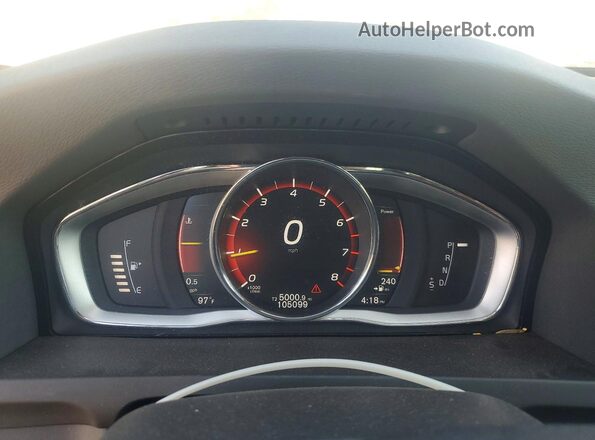 LYV402TK3JB166320 2018 VOLVO S60 Black Instrument cluster view