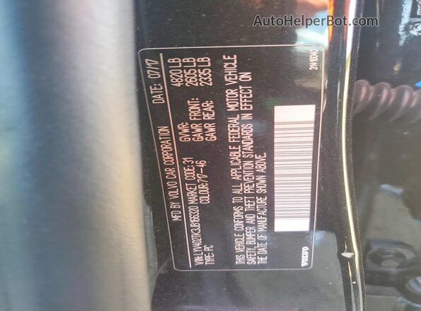 LYV402TK3JB166320 2018 VOLVO S60 Black Engine compartment view