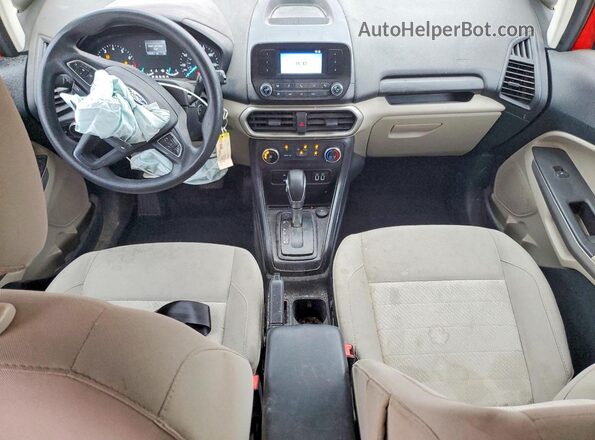 MAJ3P1RE9JC193557 2018 FORD ECOSPORT Red Dashboard view