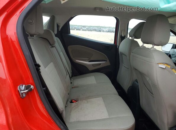 MAJ3P1RE9JC193557 2018 FORD ECOSPORT Red Rear seats view
