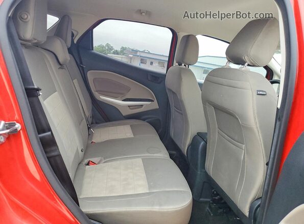 MAJ3P1RE9JC242109 2018 FORD ECOSPORT Red Widok tylnych siedzeń