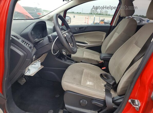 MAJ3P1RE9JC242109 2018 FORD ECOSPORT Red Widok wnętrza z przodu