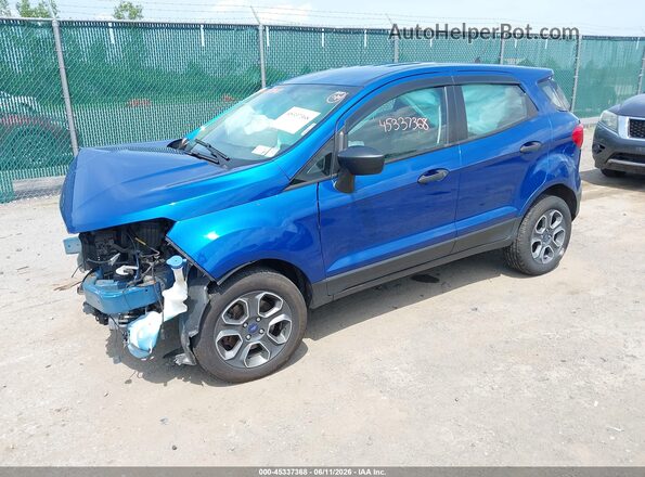 MAJ3S2FE9MC437768 2021 FORD ECOSPORT Blue წინა მარცხენა ხედი სამი მეოთხედიდან