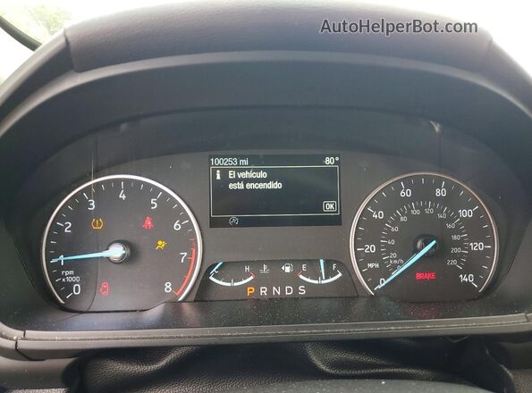 MAJ3S2GE2KC252277 2019 FORD ECO White ხელსაწყოთა პანელის ხედი