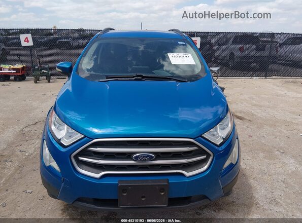 MAJ3S2GE2LC313712 2020 FORD ECOSPORT Blue Widok zestawu wskaźników