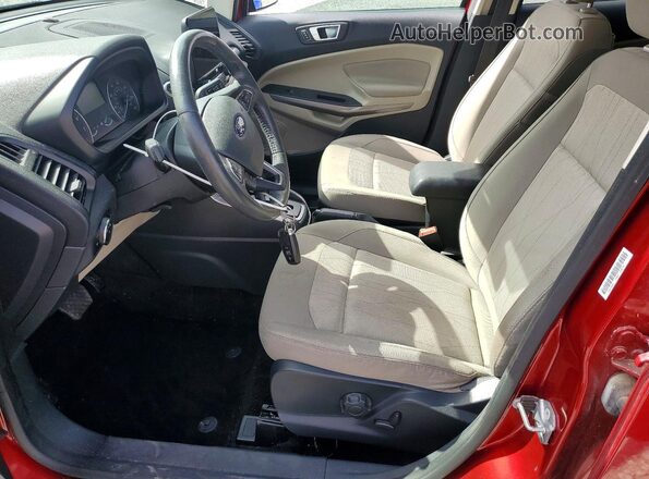 MAJ3S2GE7KC304678 2019 FORD ECOSPORT Red Front interior view