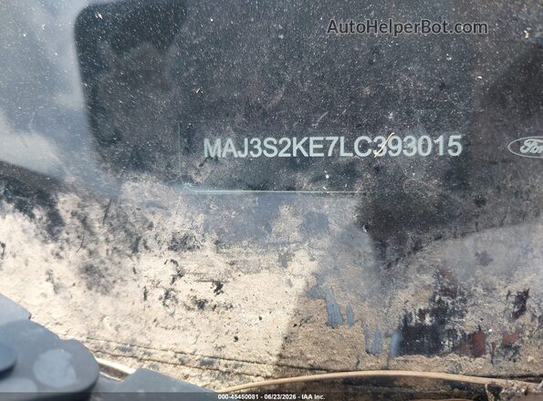 MAJ3S2KE7LC393015 2020 FORD ECOSPORT Gray ძრავის განყოფილების ხედი
