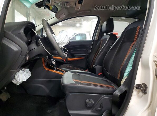MAJ6P1CL1JC249768 2018 FORD ECOSPORT Белый Вид салона спереди
