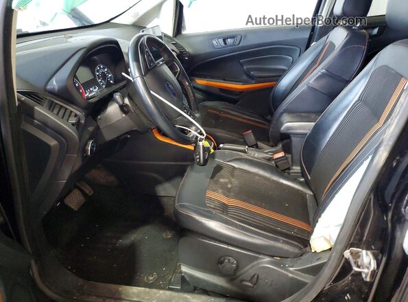 MAJ6P1CL2JC160369 2018 FORD ECOSPORT Black წინა სალონის ხედი
