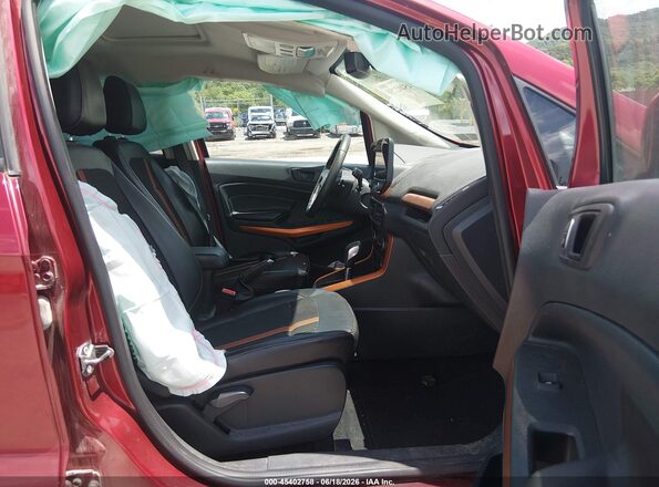MAJ6P1CL4JC162575 2018 FORD ECOSPORT Red წინა სალონის ხედი