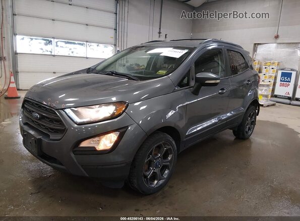 MAJ6P1CL7JC185669 2018 FORD ECOSPORT Gray Vista tres cuartos delantera izquierda