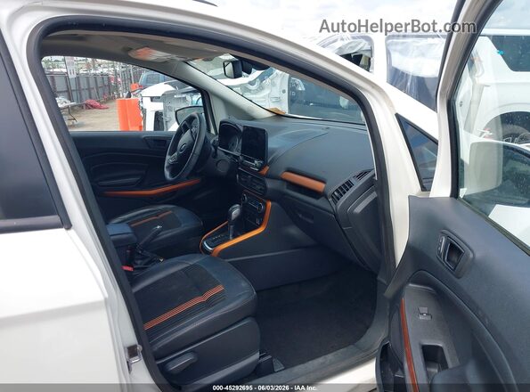 MAJ6P1CL8JC249041 2018 FORD ECOSPORT White წინა სალონის ხედი