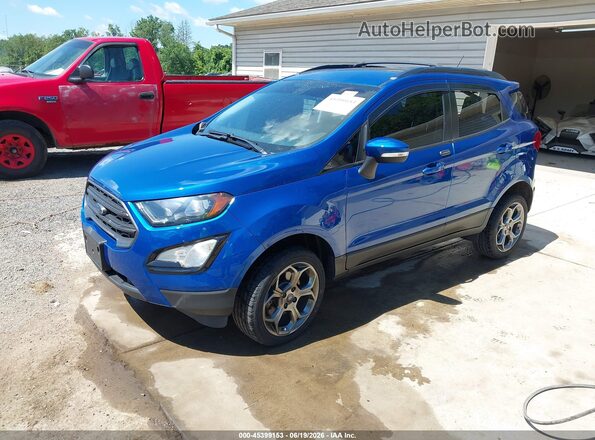 MAJ6P1CL9JC233284 2018 FORD ECOSPORT Blue Առջևի ձախ երեք քառորդ տեսարան