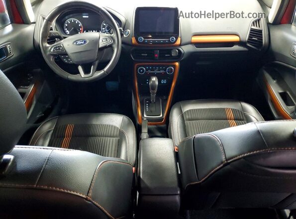MAJ6P1CLXJC220379 2018 FORD ECOSPORT Red Вид панелі приладів