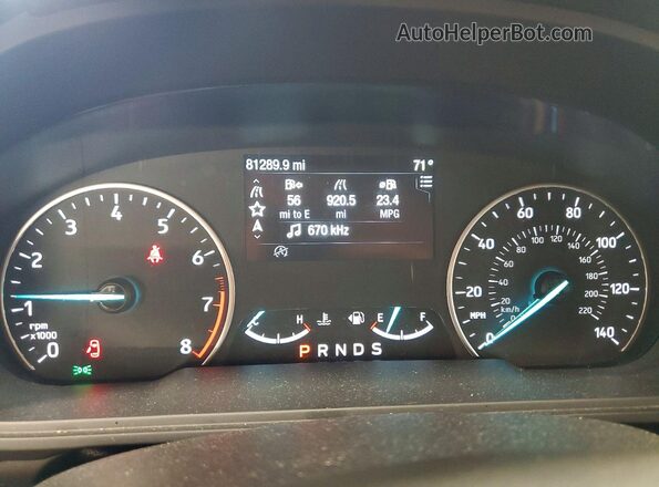 MAJ6P1CLXJC220379 2018 FORD ECOSPORT Red Вид щитка приладів