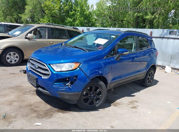 MAJ6P1UL8JC169656 2018 FORD ECOSPORT Blue Առջևի ձախ երեք քառորդ տեսարան