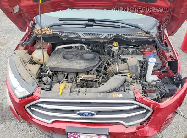 MAJ6P1ULXJC211986 2018 FORD ECOSPORT Maroon ძრავის განყოფილების ხედი